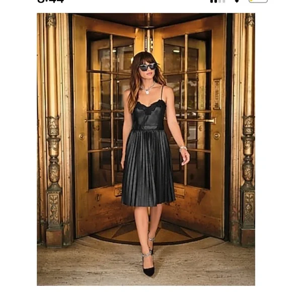 goodwood festival of speed 2025 dress code ESPRESSO DIVA FAUX LEATHER MIDI DRESS l FREEMARKET CHOCOLATE / S main image 1